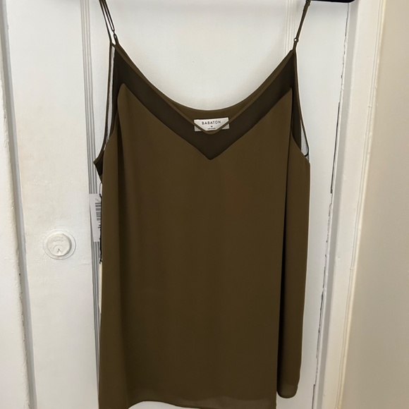 NWT Aritzia Babaton Galen Olive Green Camisole - Picture 2 of 5